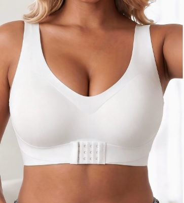 Cross Back Front Closure Wireless Posture Support Bra