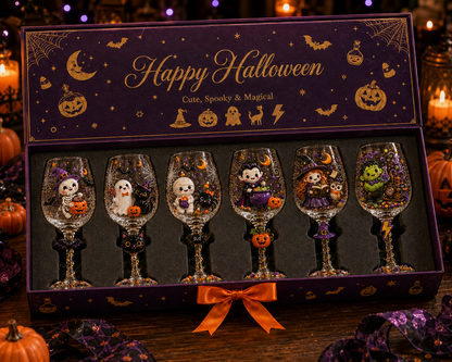 🔥Last day 50% OFF🎁Halloween 3D Wine Glass Collection Gift Box Set✨