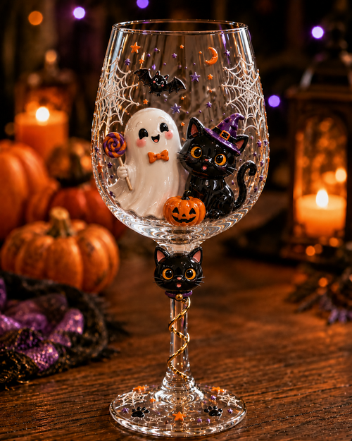 🔥Last day 50% OFF🎁Halloween 3D Wine Glass Collection Gift Box Set✨