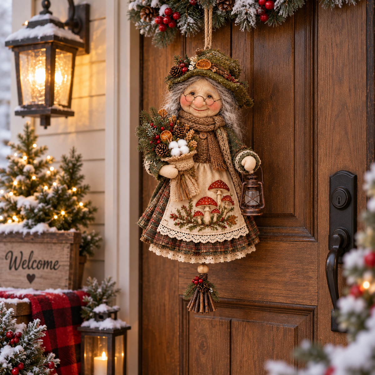 Good Luck Granny front door decor
