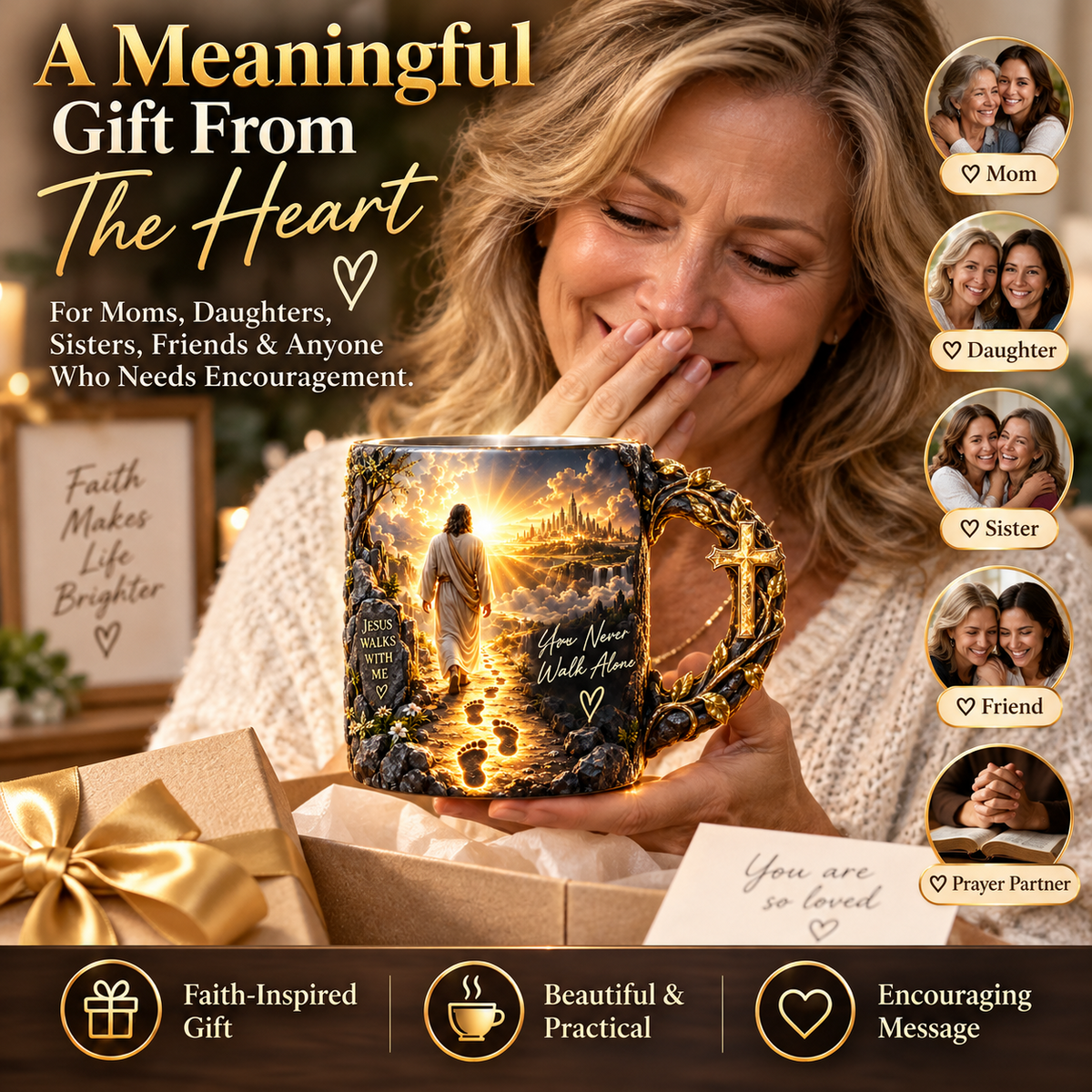 Christian faith mug gift scene