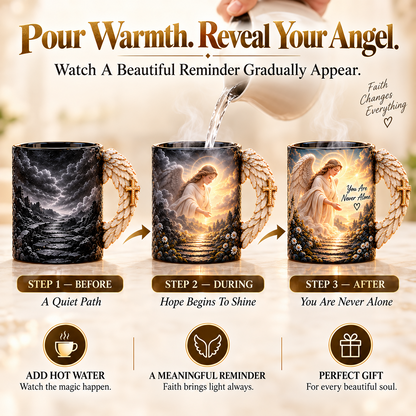 🔥Last Day 49% OFF🔥🪽 Angel’s Embrace™ ✨– Guardian Angel Heat-Reveal Mug | You Are Never Alone