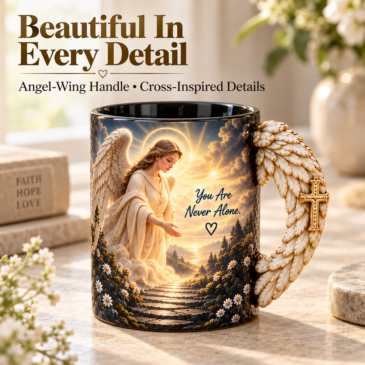 🔥Last Day 49% OFF🔥🪽 Angel’s Embrace™ ✨– Guardian Angel Heat-Reveal Mug | You Are Never Alone