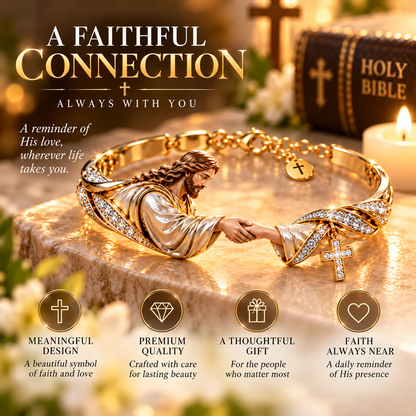 🔥 Last Day 50% Off 🔥Faithful Embrace™ | Jesus Holding Your Hand Bracelet – A Symbol of Faith & Love