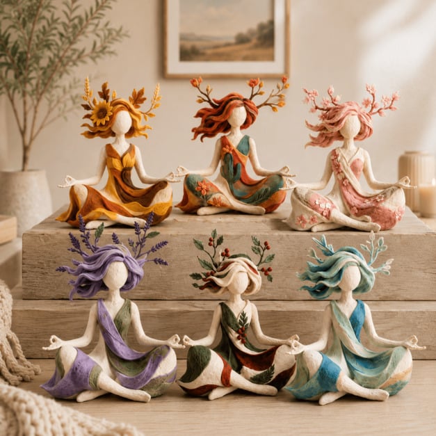 🔥Last Day 50% OFF - 🌿 Four Seasons Nature Goddess Meditation Figurine