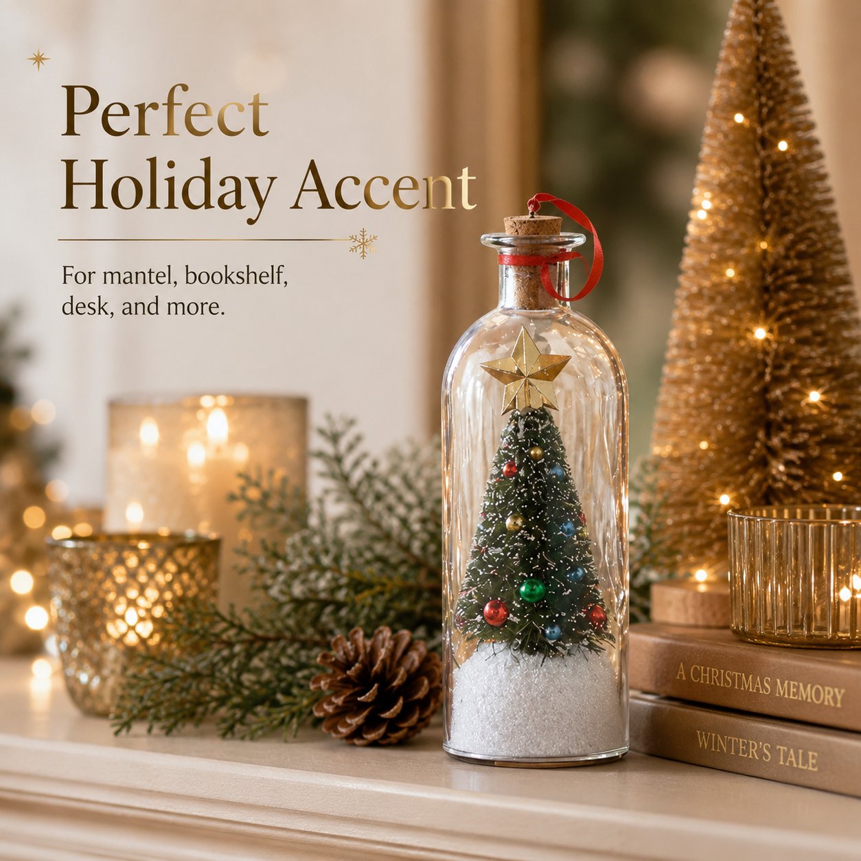 🎄 Last Day 50% OFF🔥Voice Recording Christmas Tree Glass Bottle Holiday Keepsake Centerpiece🔥