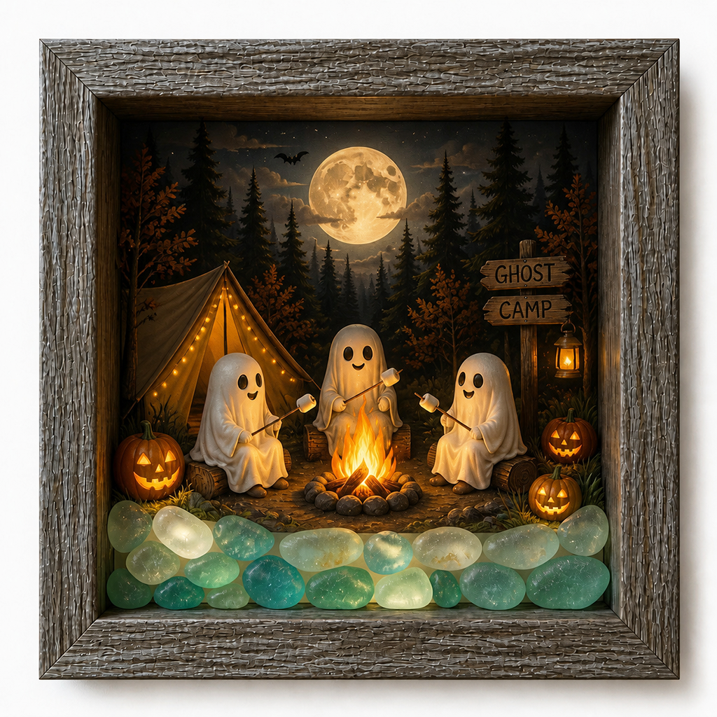 🎁Dernier jour 50 % de réduction -🔥💝Veilleuse boîte d'ombre Halloween