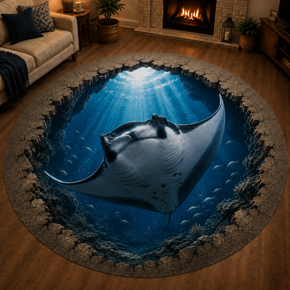 🌊 50% OFF Ocean Portal Illusion Rug™ - A Realistic 3D Ocean World Beneath Your Feet
