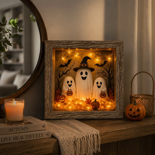 🎁Dernier jour 50 % de réduction -🔥💝Veilleuse boîte d'ombre Halloween