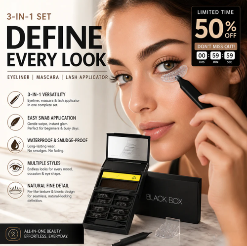3-in-1 Eyeliner & Lower Lash Applicator Set