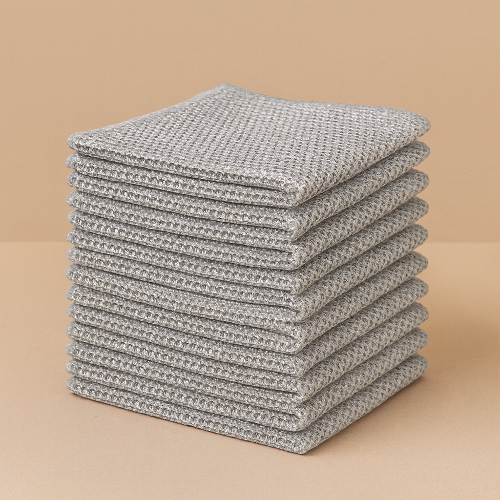 Double-Layer Silver Wire Scrub Dishcloth – Tough on Grease, No Sponge Smell