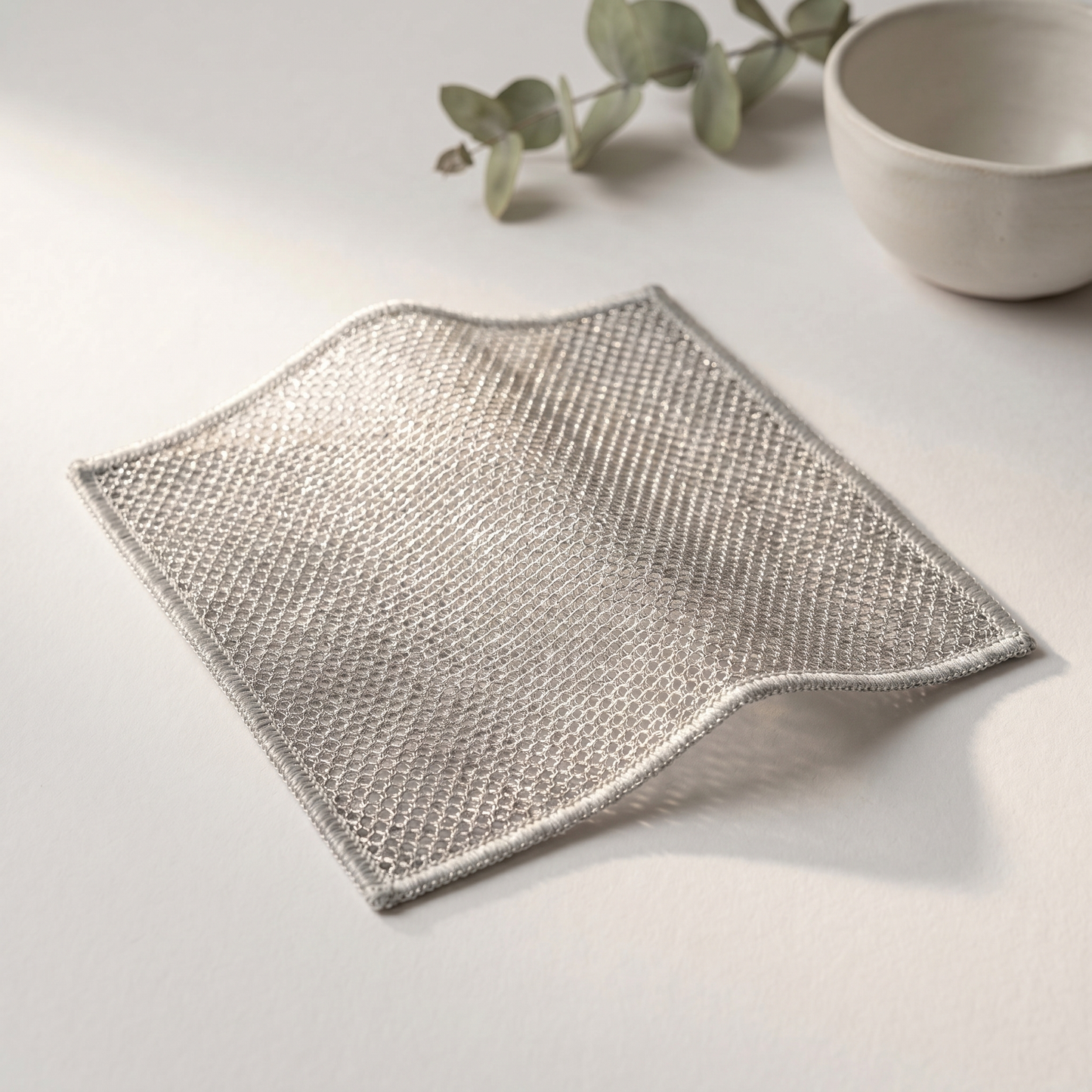 Double-Layer Silver Wire Scrub Dishcloth – Tough on Grease, No Sponge Smell