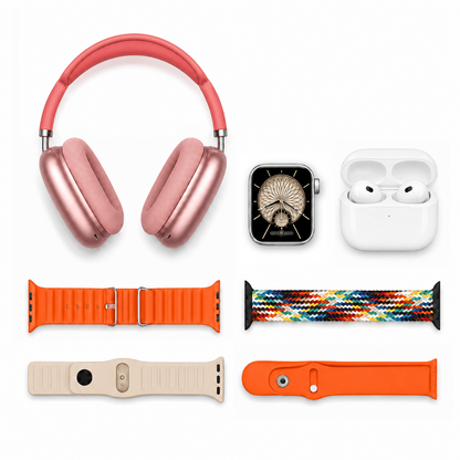 💥ÉCONOMISEZ 70%⌚Montre connectée avec écouteurs doubles et quatre bracelets🎧