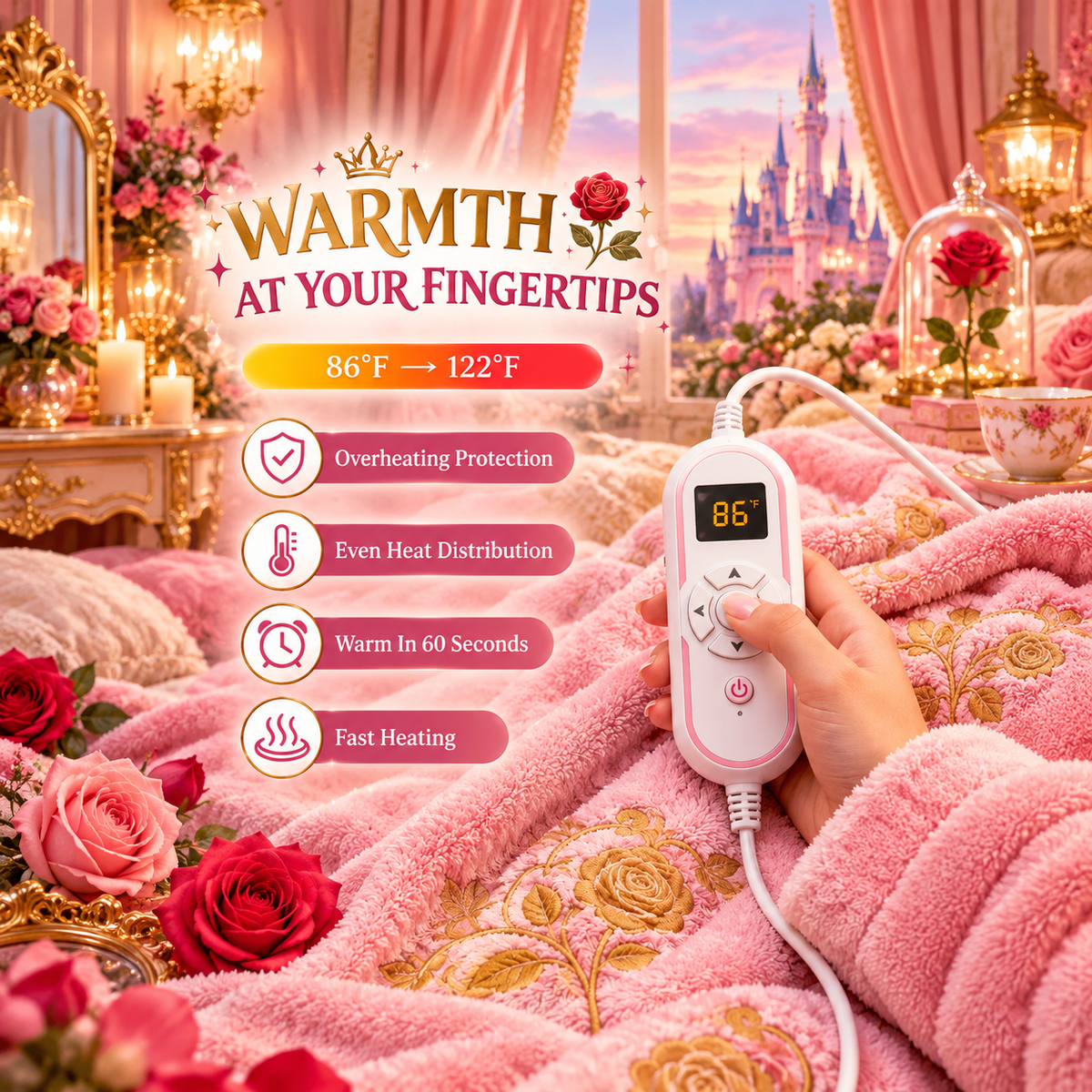 👑 Cotitoc™ Heated Princess Robe – Cozy warmth for cold days