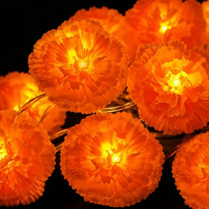 🎃Halloween Early Sale🎃🌼 Mexican Marigold Flower String Lights