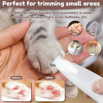 🐾 Rechargeable Pet Shaver – Waterproof & LED Light for Easy Home Grooming