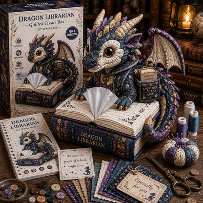 🐉✨ Dragon Keepers Collection – Quilted DIY Tissue Box Sewing Kit