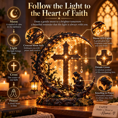 ✝️Light of Faith™ Illuminated Cross Prayer Tabletop Decor