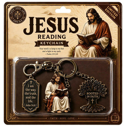 🔥DERNIER JOUR 50% DE RÉDUCTION - ✝Porte-clés Lecture de Jésus