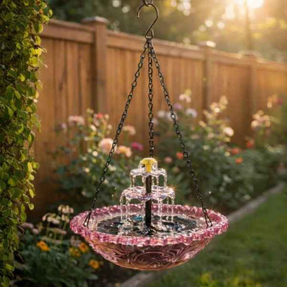 ✨2026 Frühlings-Sonderangebot 50% Rabatt-🐦Solar-Kaskaden-Hänge-Vogelbad-Brunnen