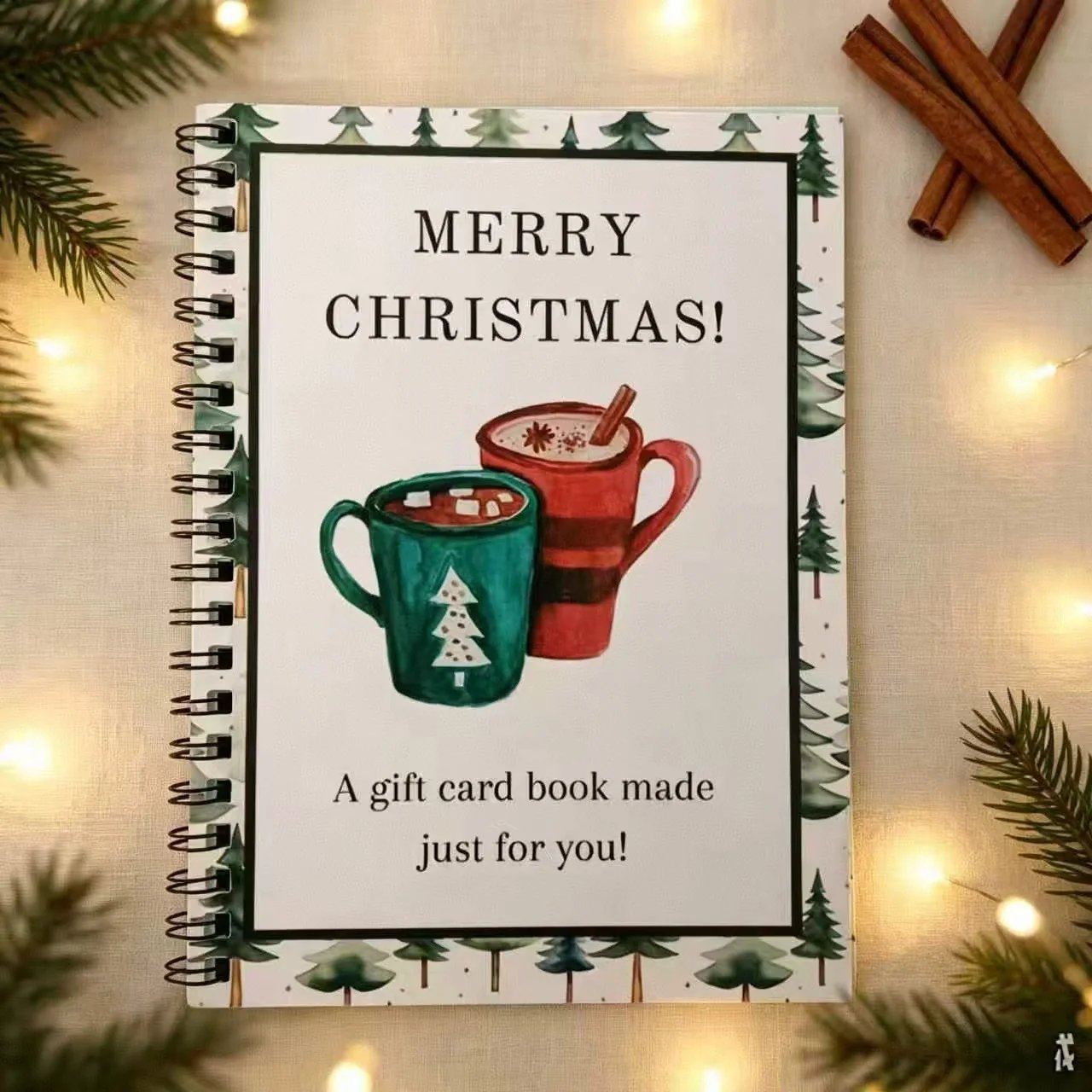 🔥𝗕𝗨𝗬 𝟮 𝗙𝗥𝗘𝗘 𝗦𝗛𝗜𝗣𝗣𝗜𝗡𝗚🎄Turn Gift Cards Into A Christmas Surprise - Spiral-Bound Christmas Gift Card Book🎁