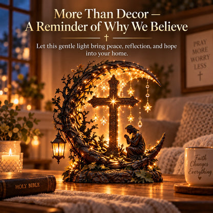 ✝️Light of Faith™ Illuminated Cross Prayer Tabletop Decor