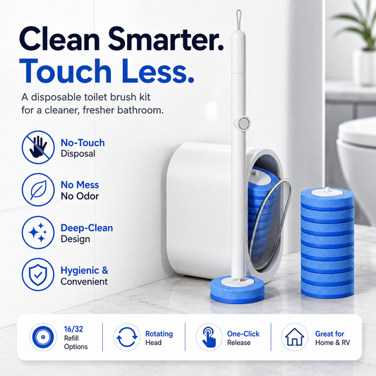 Kit de brosse WC jetable | Nettoyant WC sans contact