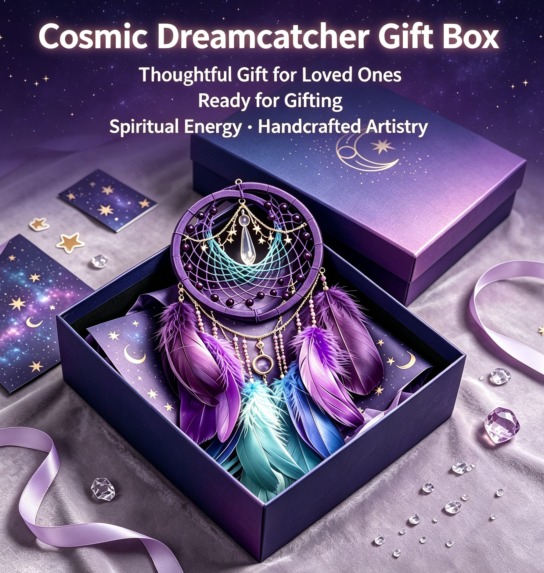 Cosmic dreamcatcher gift presentation