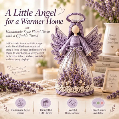⏳ Last Day 49% OFF – 👼 Blooming Guardian Angel Light | Floral LED Angel in Lavender, Rose & Sage ✨