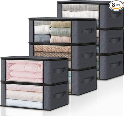 Bags Foldable Storage Box with Large Clear Window Sturdy Handles