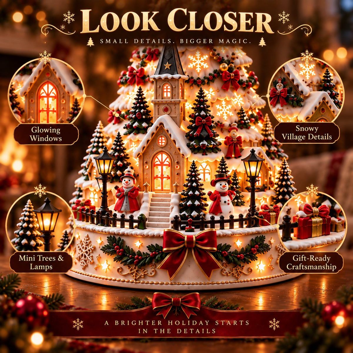💯 60,000+ Sold - 🎄MerryRealm™ Christmas Village Lightscape Tree