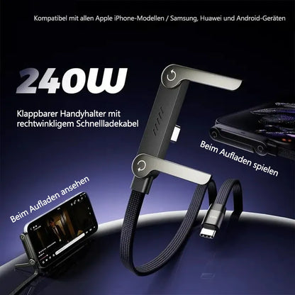 🎉240 W Super-Schnellladen – 360° drehbarer, unsichtbarer Standfuß