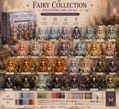 🧚Fairy Patchwork DIY Kit – Create 4 Handmade Fairy Keepsakes