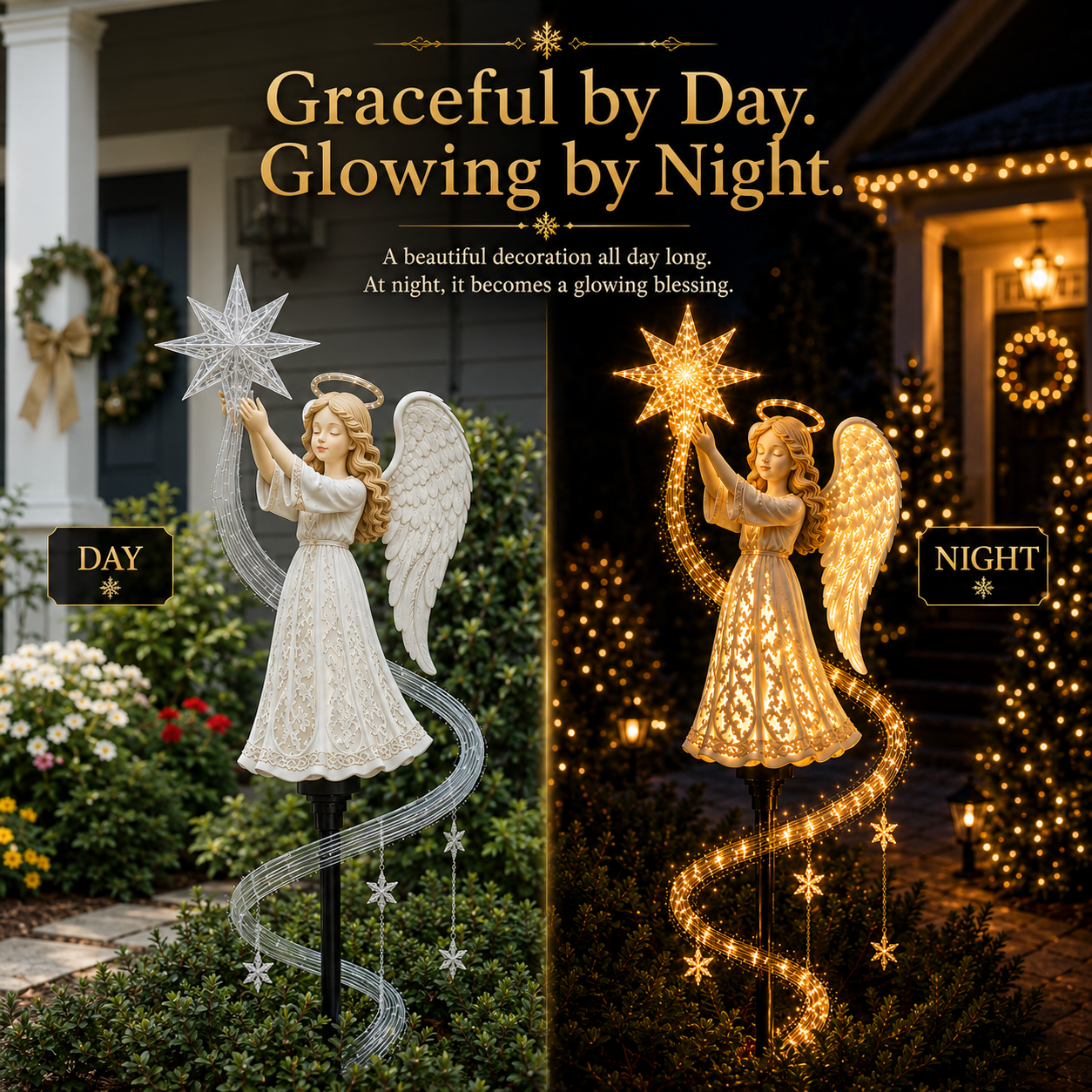 🔥Hot Sale 49% OFF-🎄Angel Star Blessing Garden Light👼