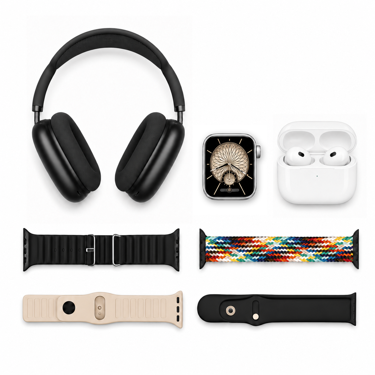 💥ÉCONOMISEZ 70%⌚Montre connectée avec écouteurs doubles et quatre bracelets🎧