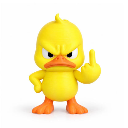🦆 Sassy Grumpy Duck Desktop Figurine | 3D Printed Funny Office Decor & Gaming Setup Ornament✨🎄