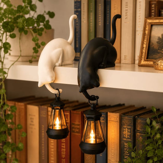 🔥Last Day 50% OFF 🐾Cat Shelf Hook with Vintage Lantern