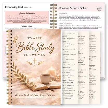 ✝️🙏The Bible in a Year for Women: 52-Week Guided Study📚(📦Buy 2 Free Shipping)
