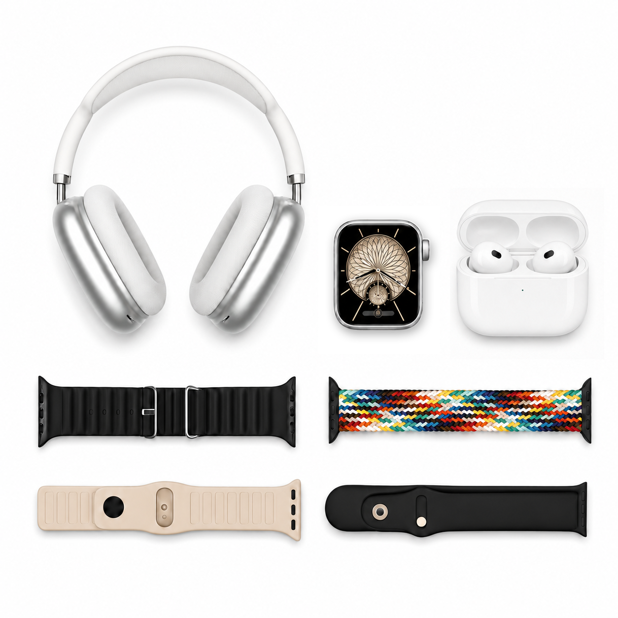 💥ÉCONOMISEZ 70%⌚Montre connectée avec écouteurs doubles et quatre bracelets🎧