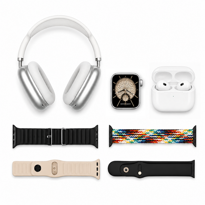 💥ÉCONOMISEZ 70%⌚Montre connectée avec écouteurs doubles et quatre bracelets🎧