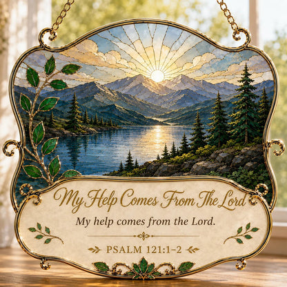 ⏳ Last Day 49% OFF – ✝️ Faith & Scripture Window Hanging Decor | 6 Stained-Glass Bible Verse Designs ✨