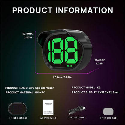 💥LAST DAY SALE 49% OFF💥-GPS Digital Speedometer for Car MPH, USB Connect Plug and Play for Car Truck Motor SUV All Vehicles