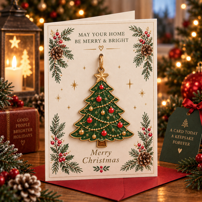 ⏳ Last Day 50% OFF – 🎄 Keepsake Ornament Christmas Cards