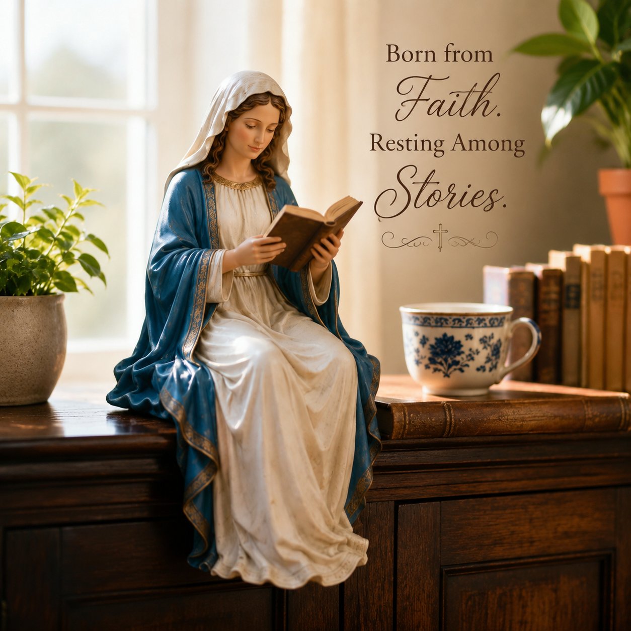 📚🕊️ Bring Divine Peace to Your Library. Virgin Mary Reading Figure — 49% OFF Today