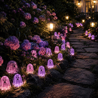 ⏳ Last day 50% OFF – 👻Glow In Dark Cute Ghost Resin Bead Set