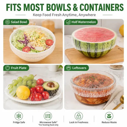 🥗 Disposable Stretch Food Covers for Bowls & Plates – Food-Grade, BPA-Free & Non-Toxic PE Material
