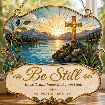 ⏳ Last Day 49% OFF – ✝️ Faith & Scripture Window Hanging Decor | 6 Stained-Glass Bible Verse Designs ✨