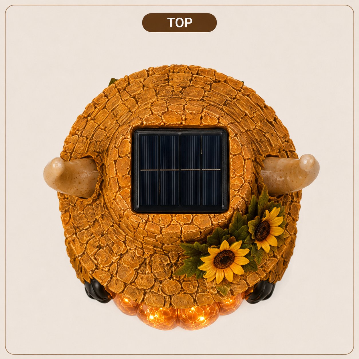Solar Highland Cow Pumpkin Light