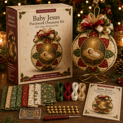 ONLY TODAY🎁 Buy 2, Get 1 FREE⛪ Christmas Nativity Patchwork Ornament DIY Kit