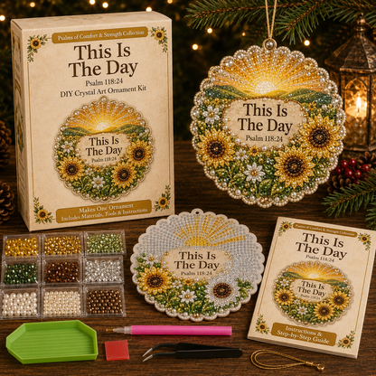 🔥49% Off Last Day - BUY 2 GET 1 FREE（3PCS)✝️ Psalms of Comfort & Strength Pearl Diamond Art Hanging Ornament Kit